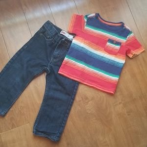 Boys jeans and shirt combo